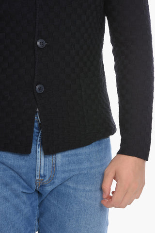 Checked Knitted Blazer