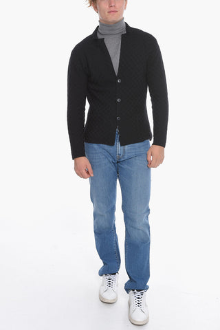 Checked Knitted Blazer