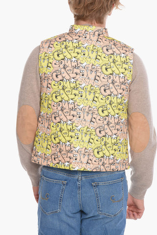 CDG X KAWS All-Over Logo Padded Vest