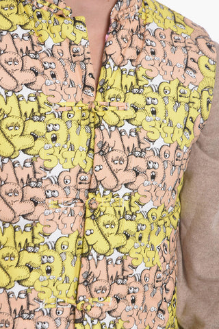 CDG X KAWS All-Over Logo Padded Vest