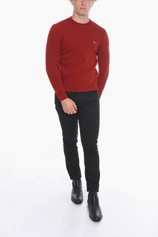 Maglia Girocollo in Lana con Ricamo