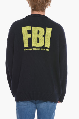 Maglia girocollo FBI in Cotone