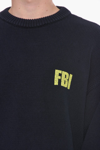 Maglia girocollo FBI in Cotone