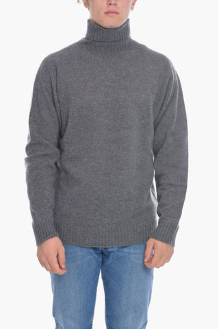 Virgin Wool and Cashmere Turtleneck Sweater