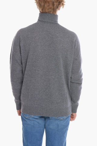 Virgin Wool and Cashmere Turtleneck Sweater