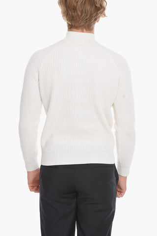 Cashmere Turtleneck Sweater with Buttons