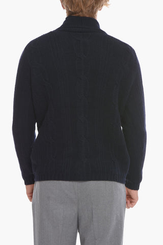 Cable Knit Virgin Wool Cardigan