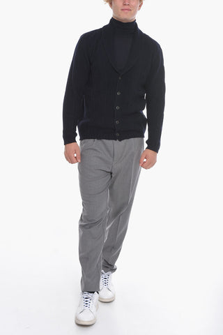 Cable Knit Virgin Wool Cardigan