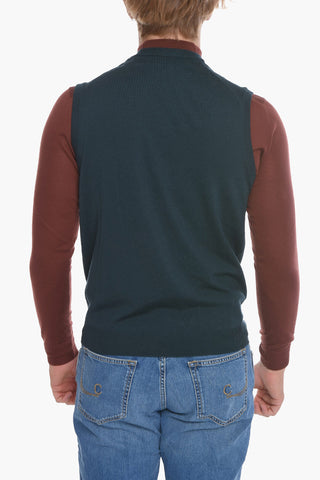 V Neck Virgin Wool Vest