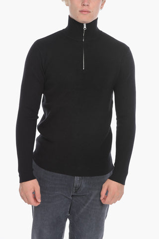 Viscose-knit GUNAN Half-zip Sweater