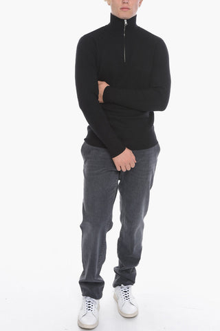 Viscose-knit GUNAN Half-zip Sweater