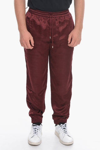 Jogger in Satin Effetto Crepe