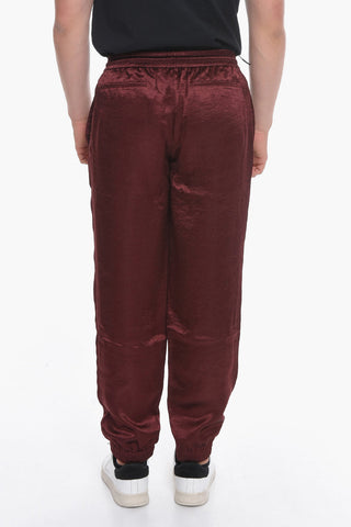Jogger in Satin Effetto Crepe