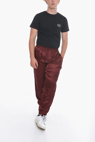 Jogger in Satin Effetto Crepe