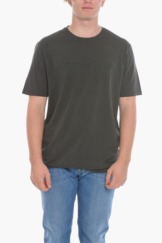 ID T-Shirt Girocollo in Cotone con Logo Stampato