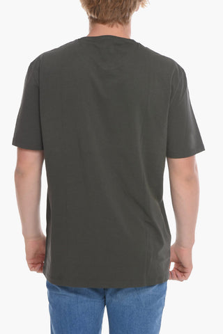 ID T-Shirt Girocollo in Cotone con Logo Stampato