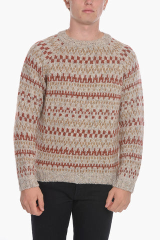 Wool-blend Jumper with Two-toned Pattern