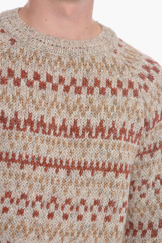 Wool-blend Jumper with Two-toned Pattern