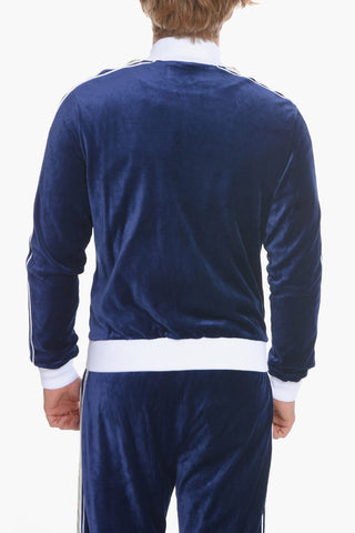 Velour LAUREL Sweatshirt with Logoed Trimming