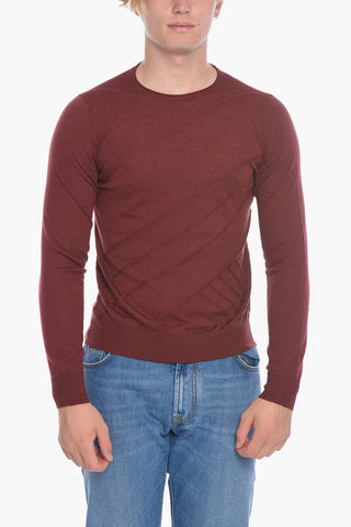 Maglia Girocollo in Lana Vergine Jacquard