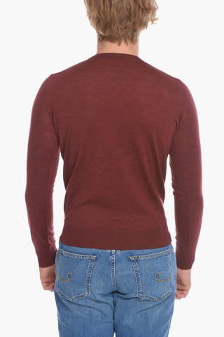 Maglia Girocollo in Lana Vergine Jacquard
