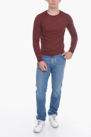 Maglia Girocollo in Lana Vergine Jacquard