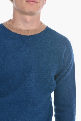 Crew-Neck Sweater with Contrasting Details