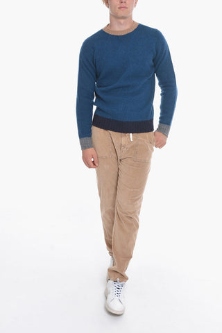Crew-Neck Sweater with Contrasting Details