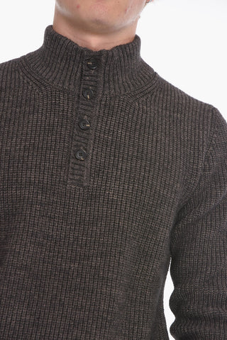 CC COLLECTION Buttoned Neck CUZCO Pullover