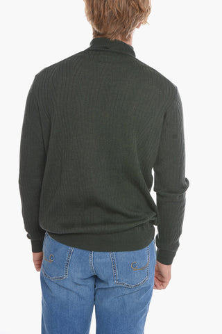 Turtleneck Aran Virgin Wool Sweater