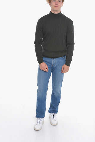 Turtleneck Aran Virgin Wool Sweater