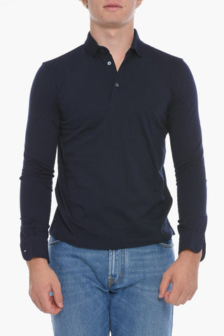 Long-sleeved Cashmere Blend Polo