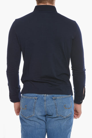 Long-sleeved Cashmere Blend Polo