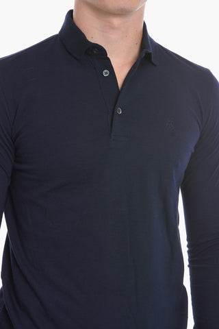 Long-sleeved Cashmere Blend Polo