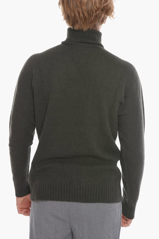 Virgin Wool and Cashmere Turtleneck Sweater