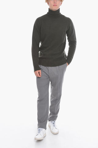 Virgin Wool and Cashmere Turtleneck Sweater