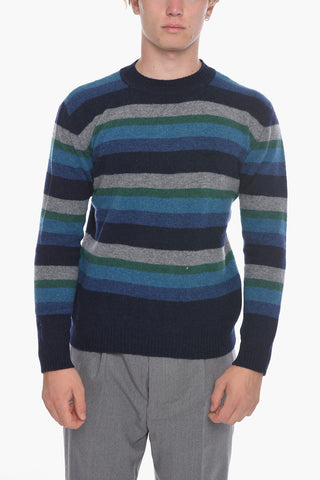 Multicolor Striped Crew-Neck Sweater