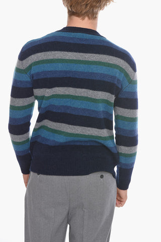 Multicolor Striped Crew-Neck Sweater