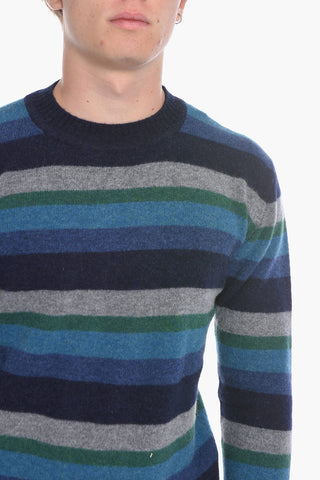 Multicolor Striped Crew-Neck Sweater