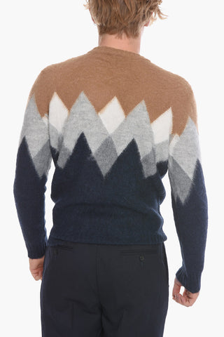 Maglia Girocollo con Motivo Argyle