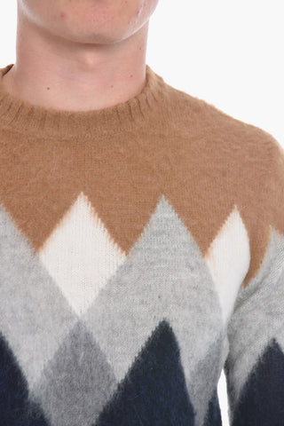 Maglia Girocollo con Motivo Argyle