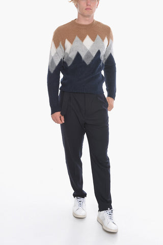 Maglia Girocollo con Motivo Argyle