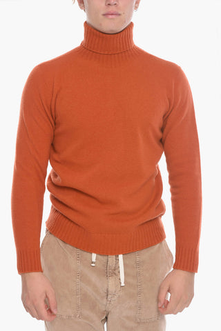 Virgin Wool and Cashmere Turtleneck Sweater