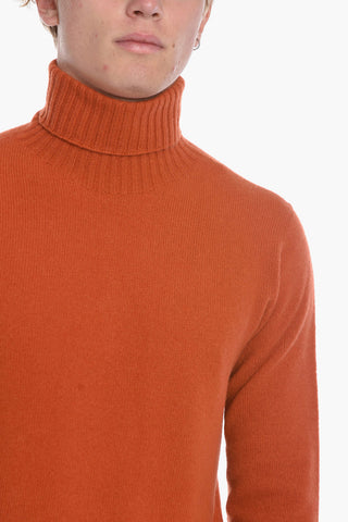 Virgin Wool and Cashmere Turtleneck Sweater