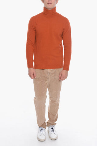 Virgin Wool and Cashmere Turtleneck Sweater