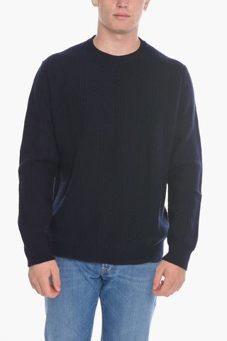 Crew Neck Aran Cashmere Pullover
