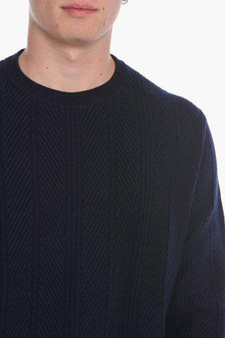 Crew Neck Aran Cashmere Pullover