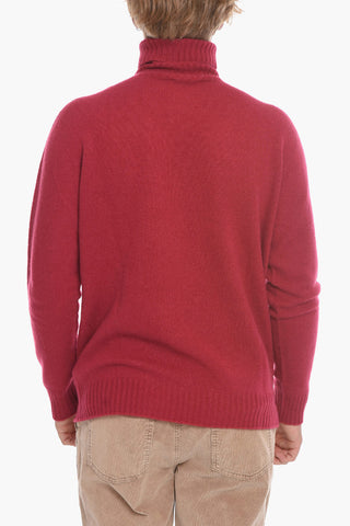 Turtle-neck Sweater with Ribbed Trims