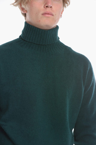 Virgin Wool and Cashmere Turtleneck Sweater