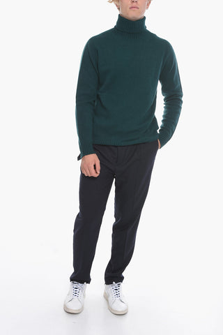 Virgin Wool and Cashmere Turtleneck Sweater